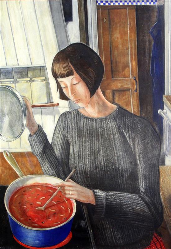 Peter Messer (1954-) Soup 32 x 23.5in.